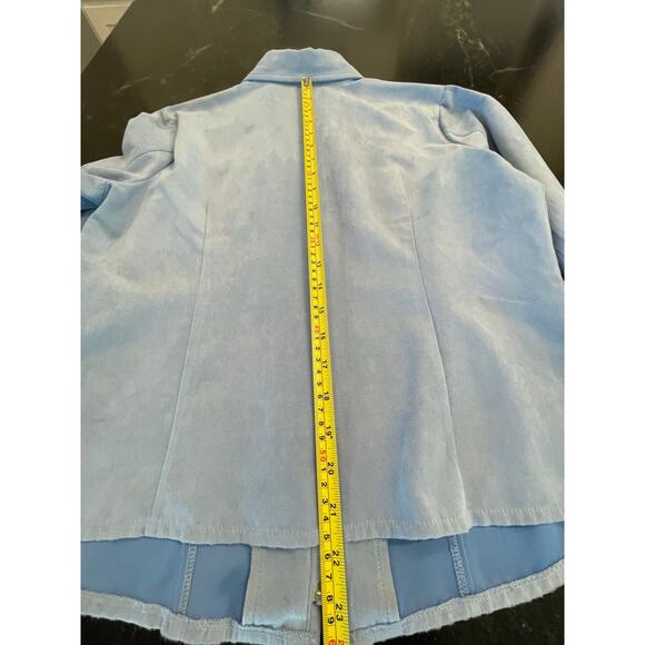 Fiorlini International Blue sueded zip Western shirt jacket Med. - Picture 8 of 11